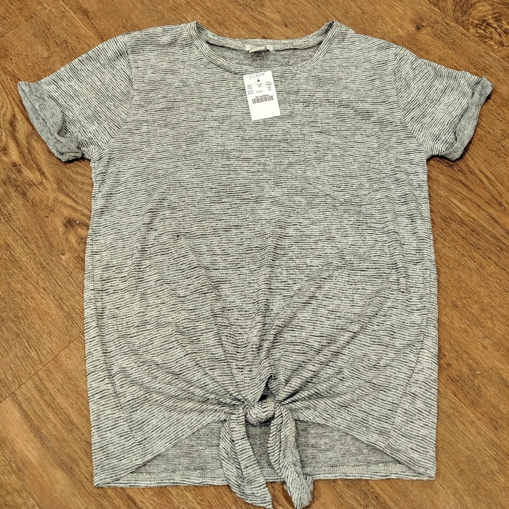 NWT JCrew Tie Front T-shirt